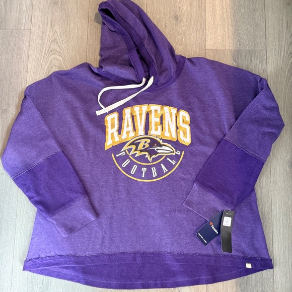 Fanatics Tops - Fanatics Baltimore Ravens Purple Football Hoodie Womens XL NWT NFL